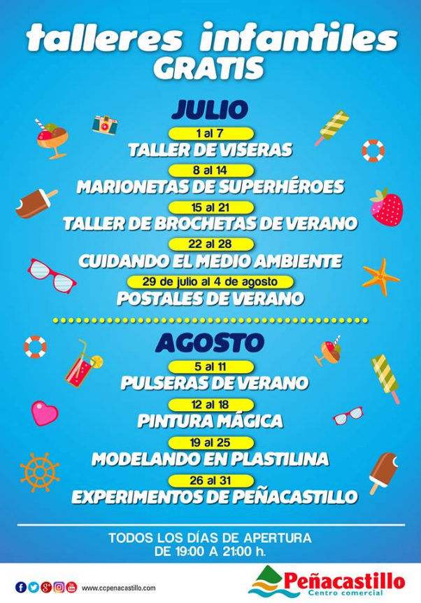 Talleres gratuitos en Peñacastillo