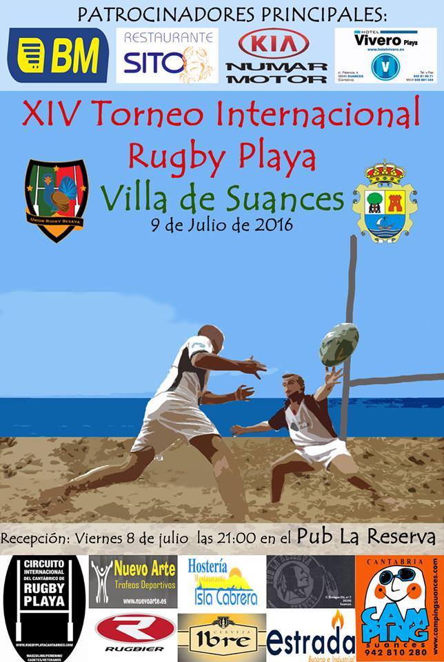 Torneo internacional de rugby playa en Suances 2016
