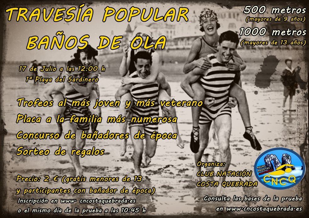 Travesia popular Baños de Ola en Santander 2016
