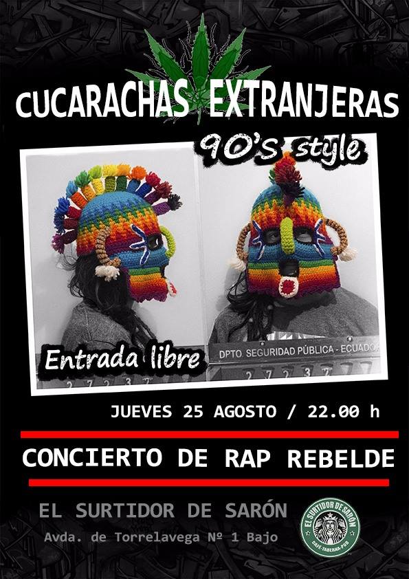 Concierto de Cucarachas Extranjeras en El Surtidor de Saron