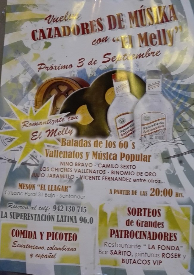 Concierto de El Melly en el Meson el LLagar en Santander