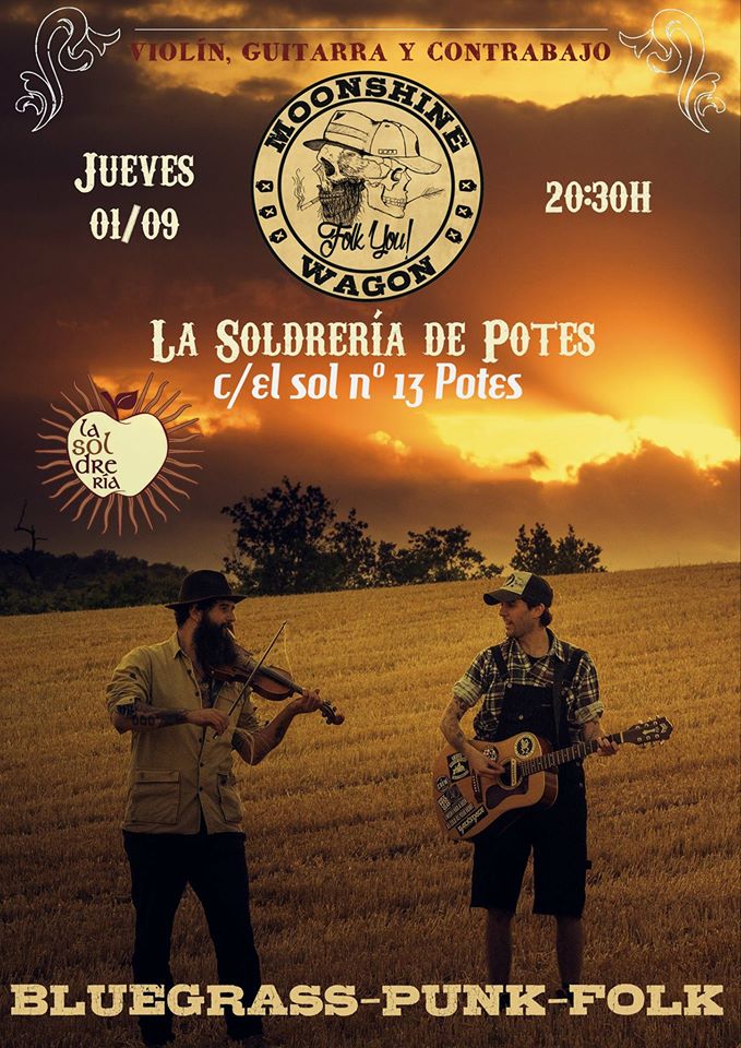 Concierto de Moonshine Wagon en la Soldrería de Potes