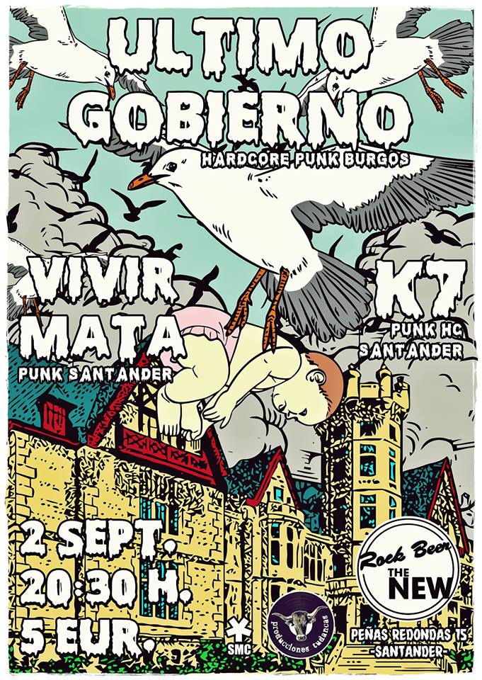 Concierto de Ultimo Gobierno,Vivir Mata y K7 en el New en Santander