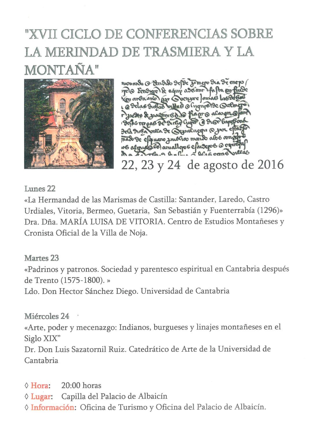 Conferencias en Noja