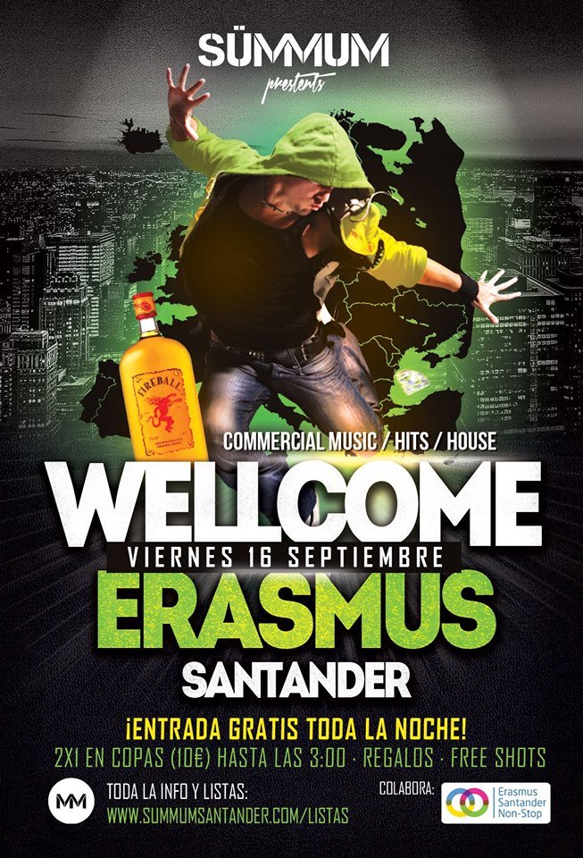 Fiesta Erasmus en el Summum en Santander