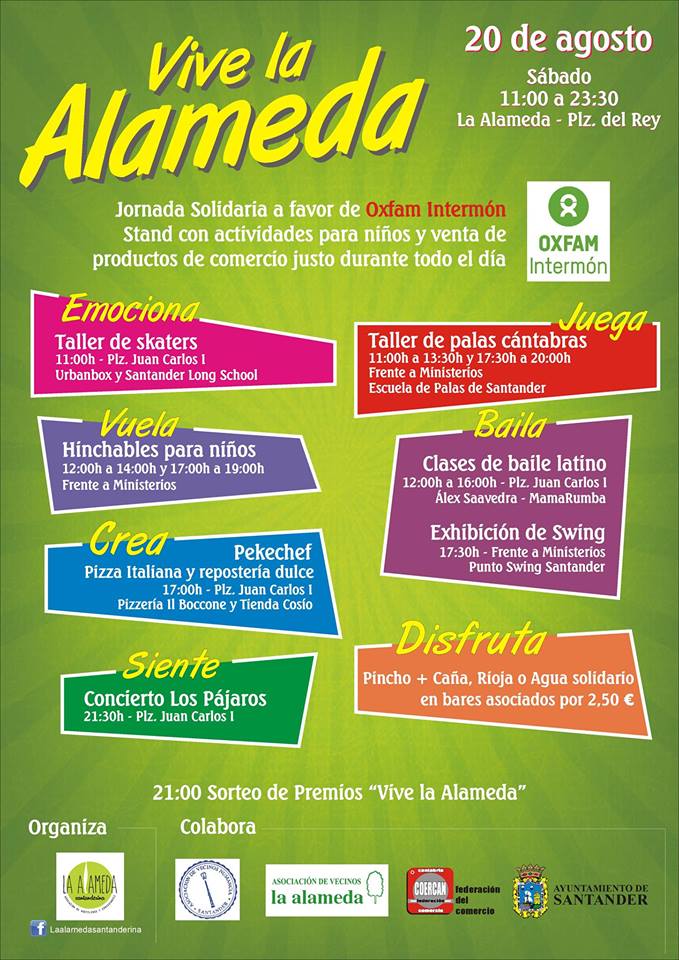 Fiesta en La Alameda Oviedo de Santander