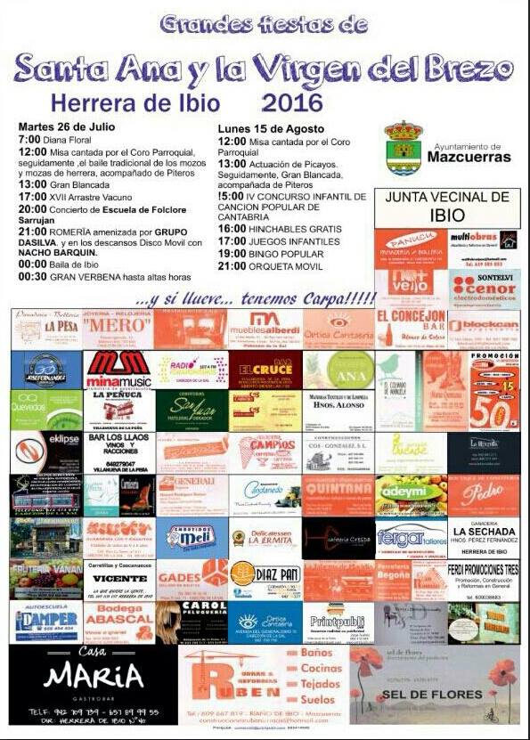 Fiestas de La Virgen del Brezo 2016 en Herrera de Ibio