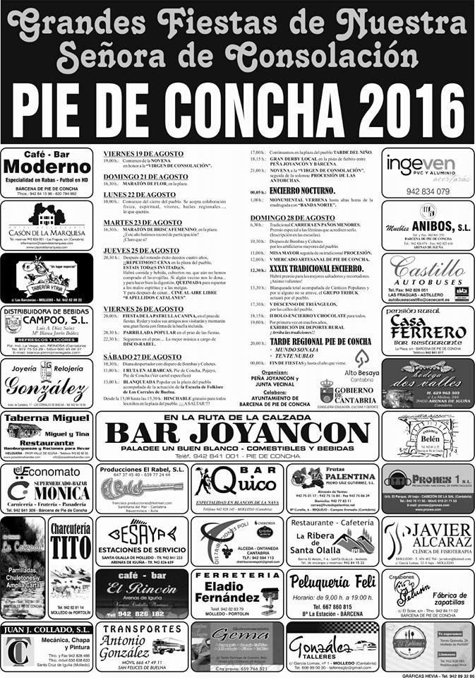 Fiestas de Ntra Sra de Consolación en Pie de Concha 2016