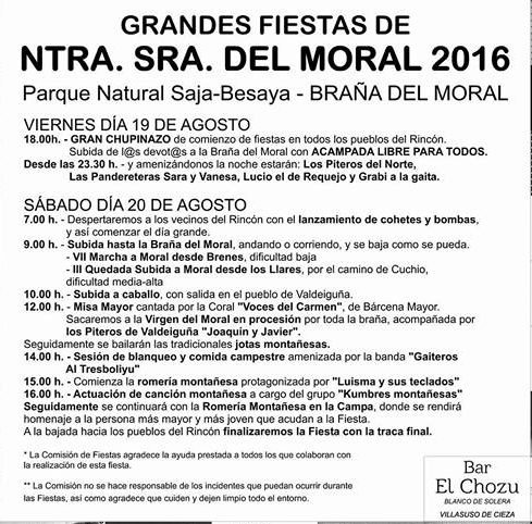 Fiestas de Ntra Sra del Moral en Iguña 2016