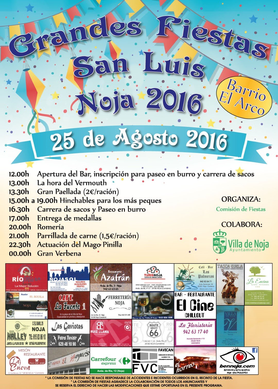 Fiestas de San Luis en Noja 2016