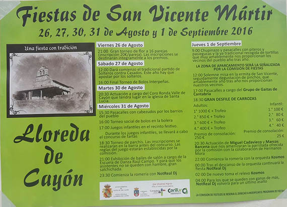 Fiestas de San Vicente Mártir en LLoreda de Cayón