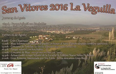 Fiestas de San Vitores en La Veguilla 2016