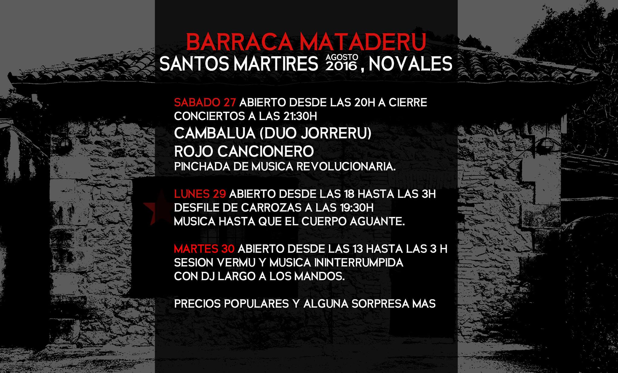 Fiestas de los Santos Mártires en Novales 2016