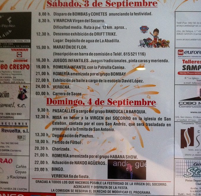 Fiestas en La Abadilla de Cayon 2016