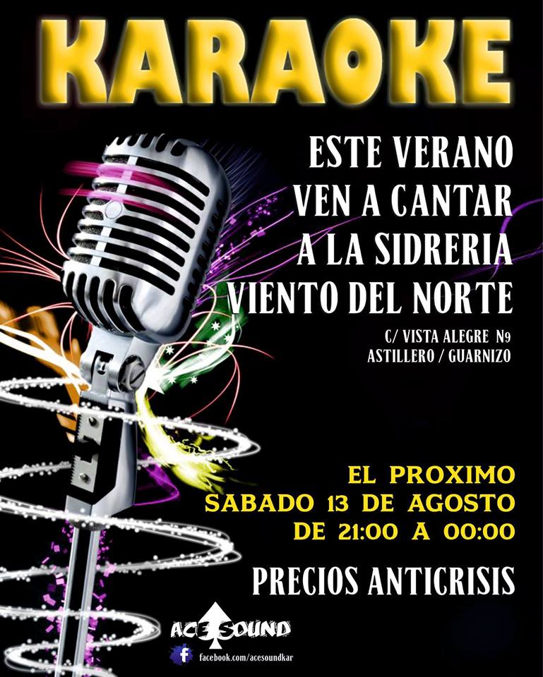 Karaoke en la Sidreria Viento del Norte en Astillero