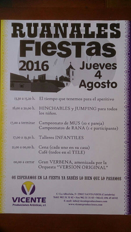 Fiestas de Ruanales 2016 en Valderredible