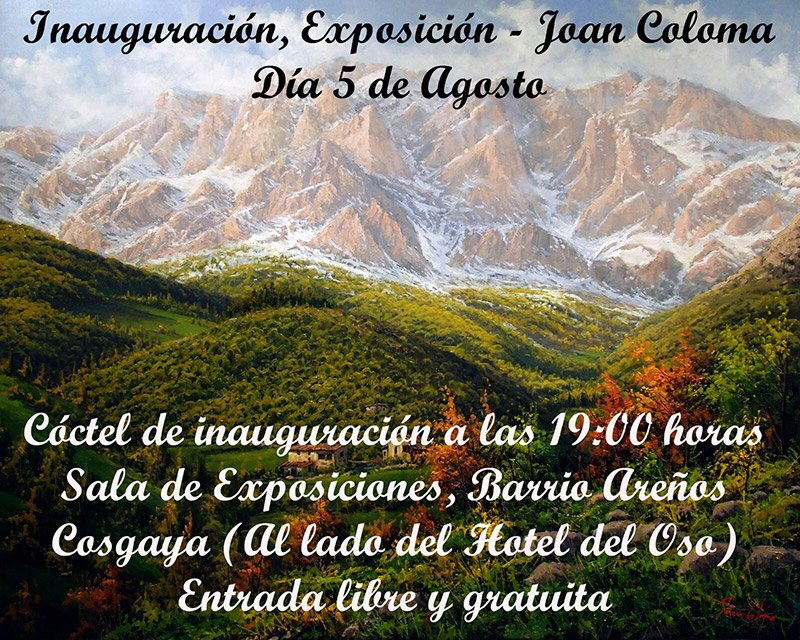 Inauguración exposición Juan Coloma en Cosgaya