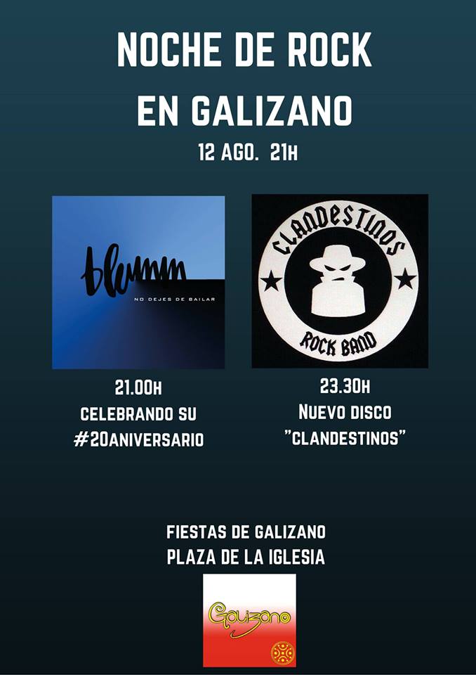 Noche de rock, Blumm + Clandestinos en Galizano