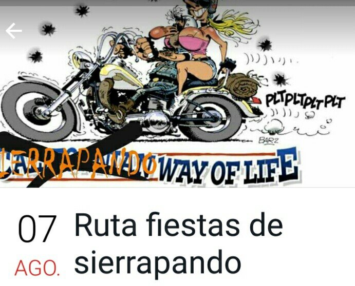 Ruta motera fiestas de Sierrapando 2016
