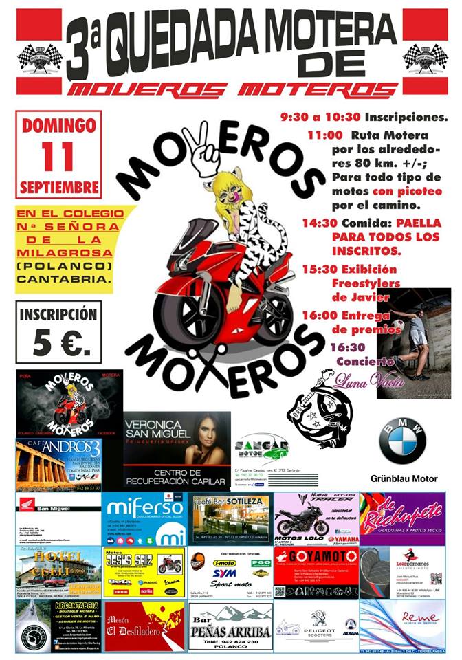 3ª Quedada Moveros Moteros en Polanco 2016