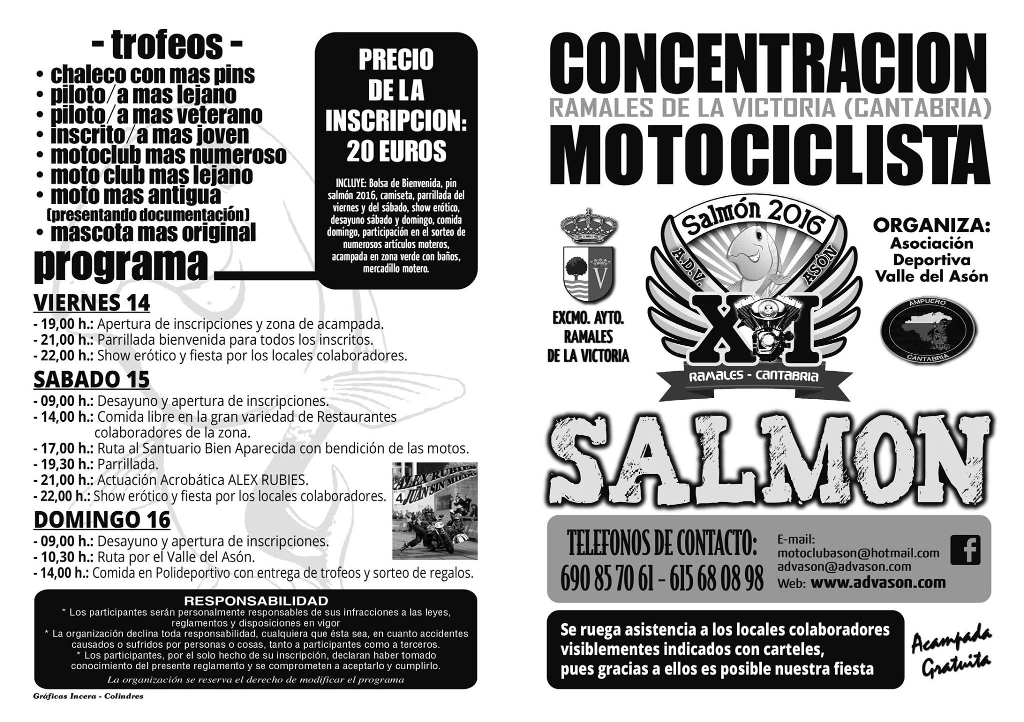 Concentración de motos Salmón en Ramales 2016