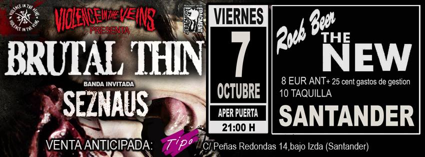 Concierto de Brutal Thin en el Rock Beer the New de Santander