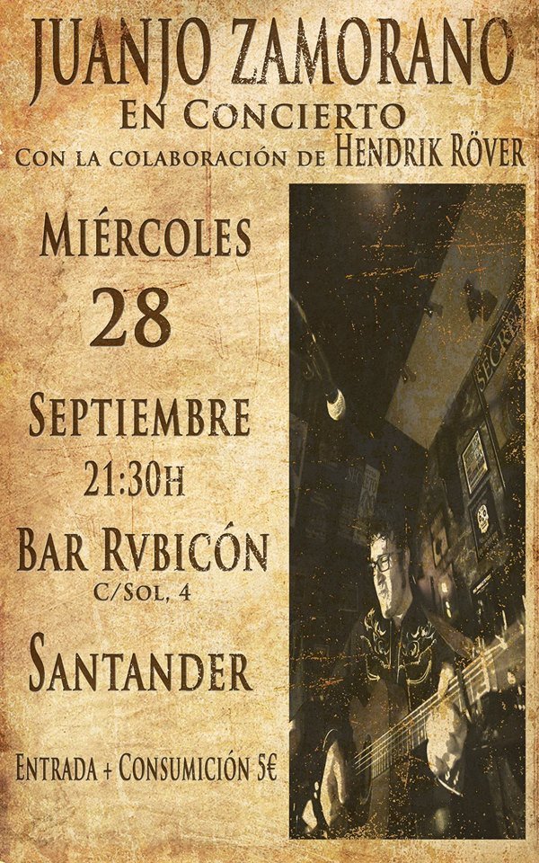 Concierto de Juanjo Zamorano en el Rvbicón de Santander