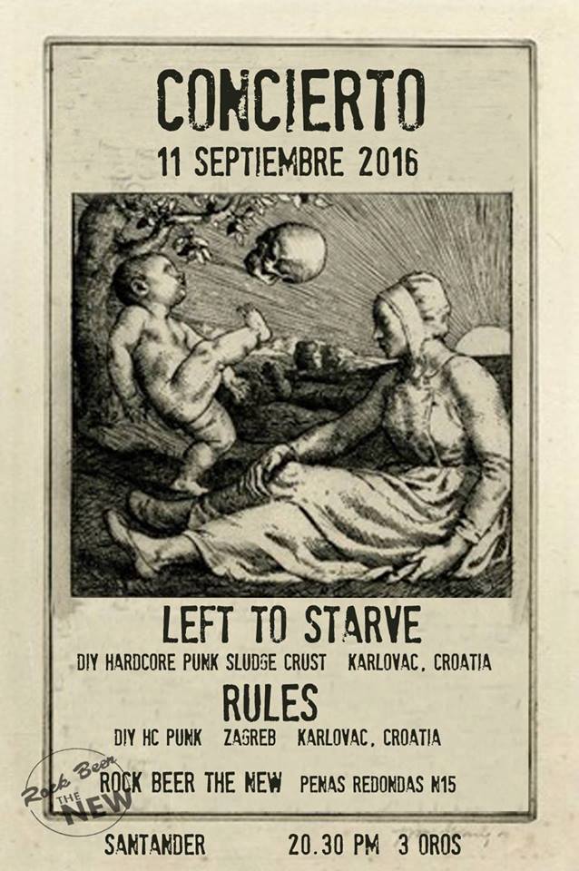 Concierto de Left to Starve y Rules en el New en Santander
