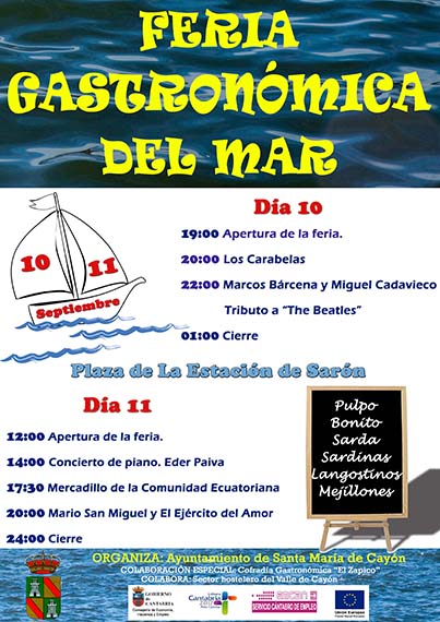 Feria gastronómica del mar en Sarón 2016