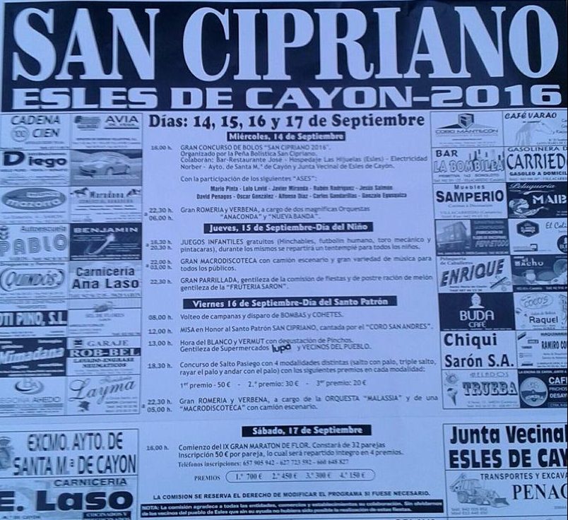 Fiestas de San Cipriano en Esles de Cayón 2016