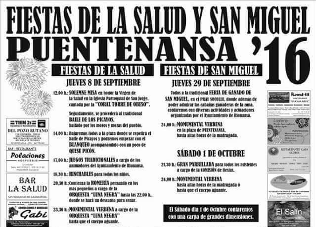Fiestas de San Miguel y La Salud en Puentenansa 2016