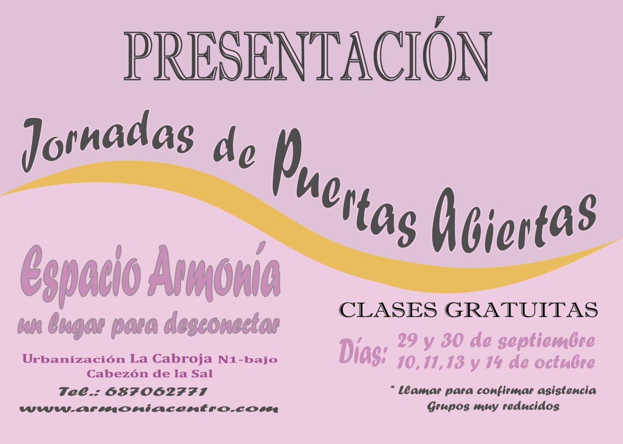 Puertas abiertas en Espacio Armonía de Cabezón de la Sal