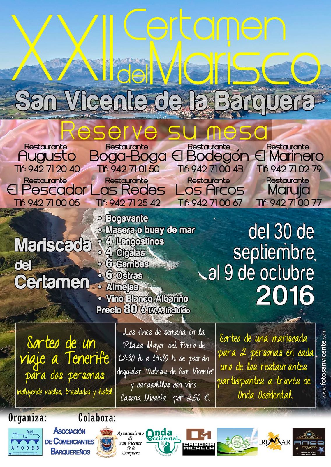 XXII Certamen del Marisco en San Vicente de la Barquera 2016