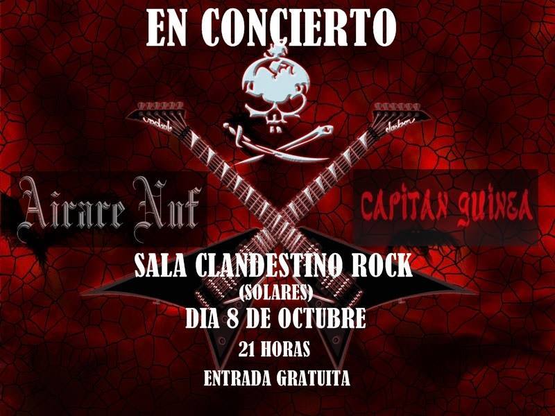 Concierto de Airare Nuf y Capitán Guinea en el Clandestino de Solares