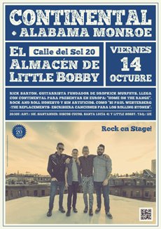 Concierto de Continental y Alabama Monroe en Little Bobby de Santander