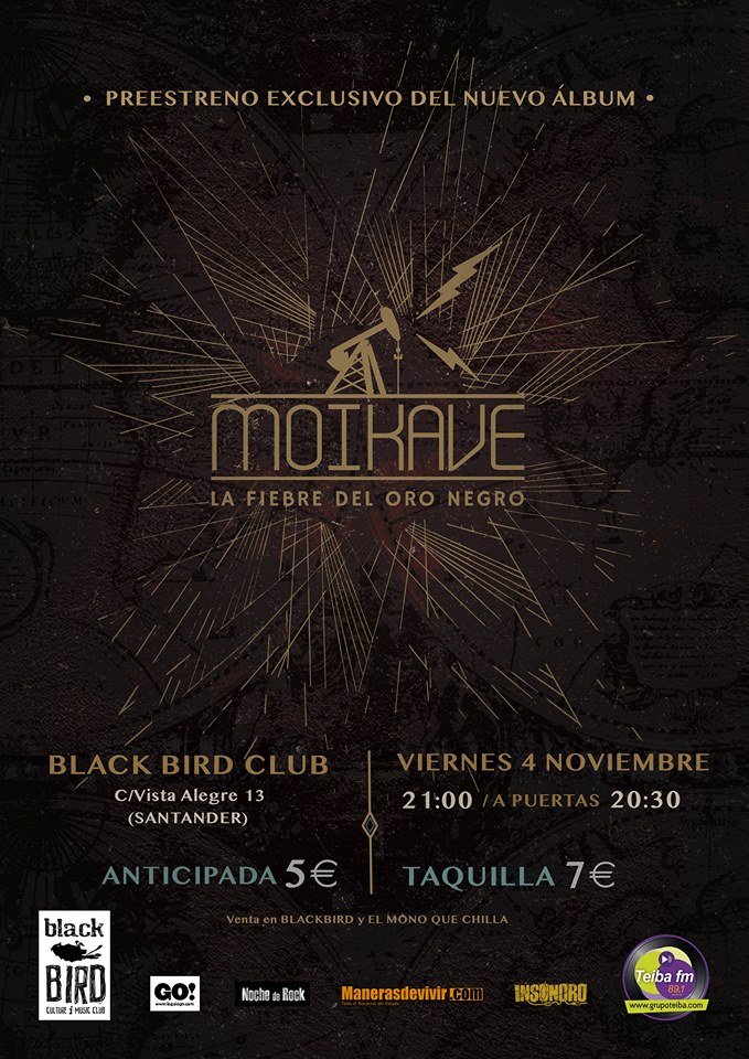 Concierto de Moikave en el Black Bird de Santander