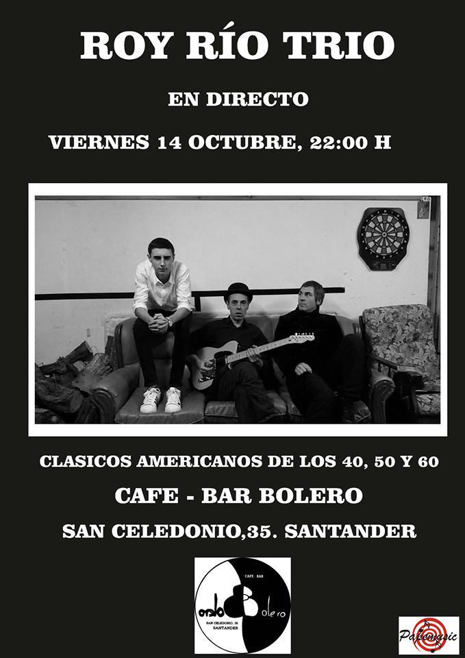 Concierto de Roy Río trio en el bar Bolero de Santander