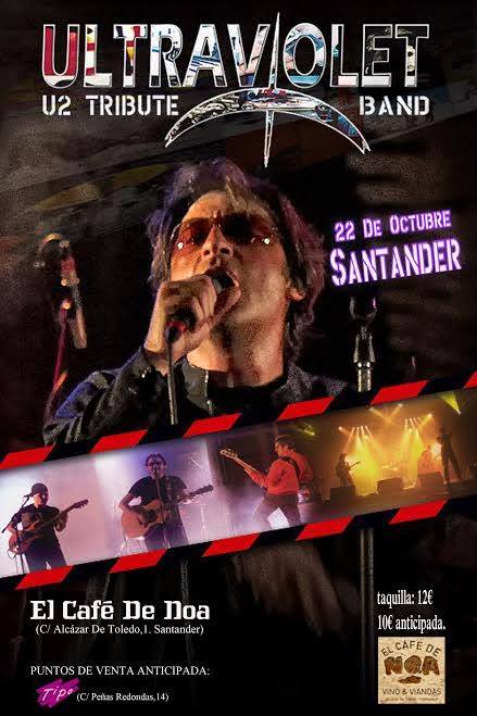 Concierto de Ultraviolet,tributo a U2 en el Café de Noa de Santander