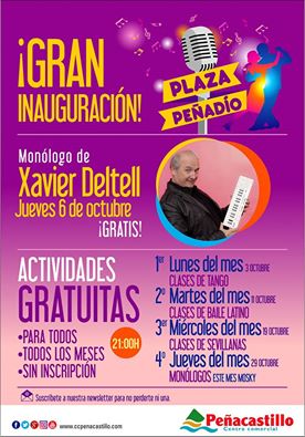 Conciertos, monólogos y clases de baile en Peñacastillo