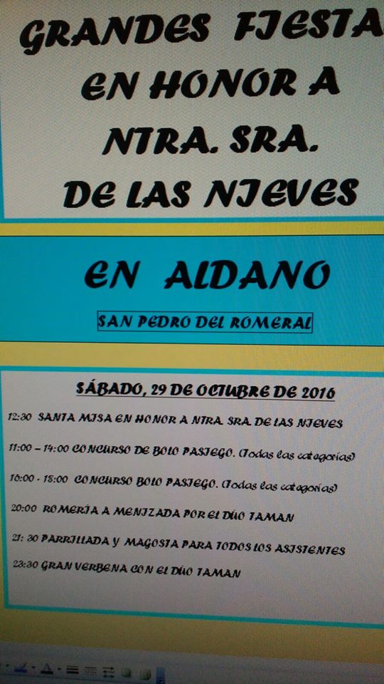 Fiestas de Ntra Sra de las Nieves en San Pedro del Romeral