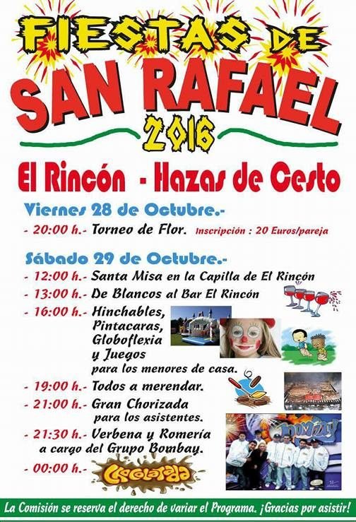 Fiestas de San Rafael en Hazas de Cesto 2016
