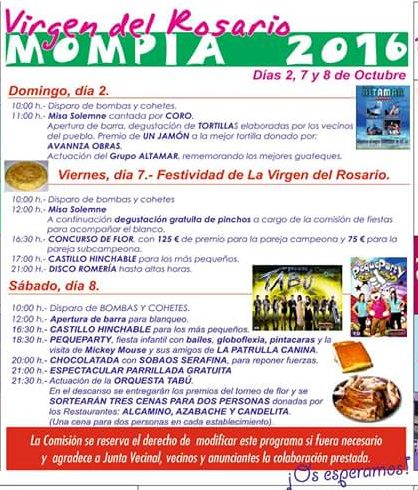 Fiestas de la Virgen del Rosario en Mompía 2016