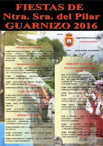 Fiestas del Pilar en Guarnizo 2016