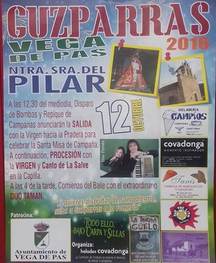 Fiestas del Pilar en Guzparras Vega de Pas 2016