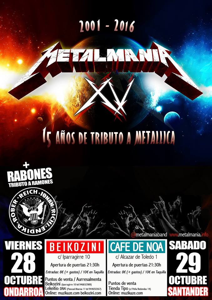 Concierto de Metalmanía y Rabones en el Café de Noa de Santander