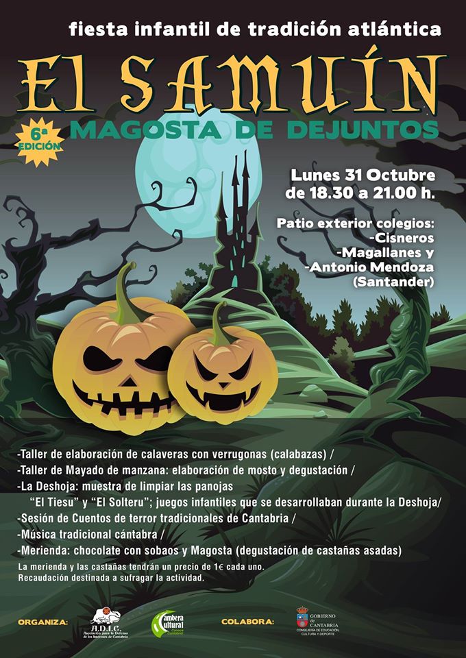 Samuín, Halloween Cántabro en Santander, Colegios Magallanes, Antonio Mendoza y Cisneros