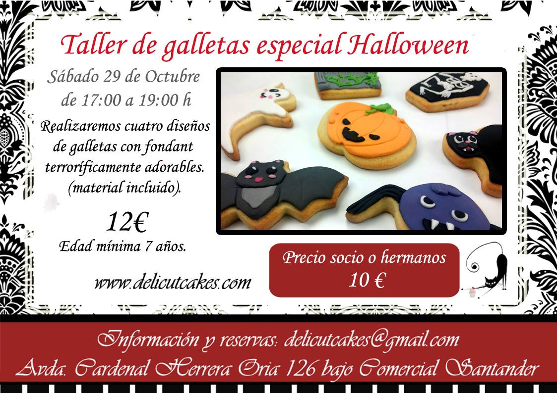 Taller de Galletas de Haalloween en Delicut Cakes de Santander