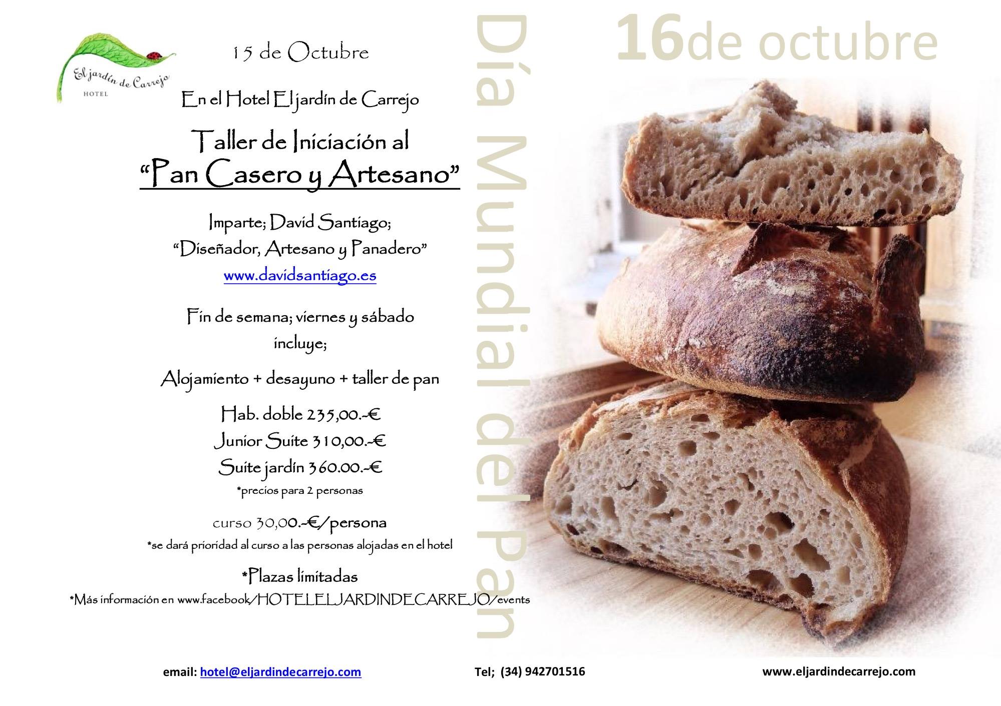 Taller de Pan Artesano y Casero en el Jardín de Carrejo de Cabezón de la Sal