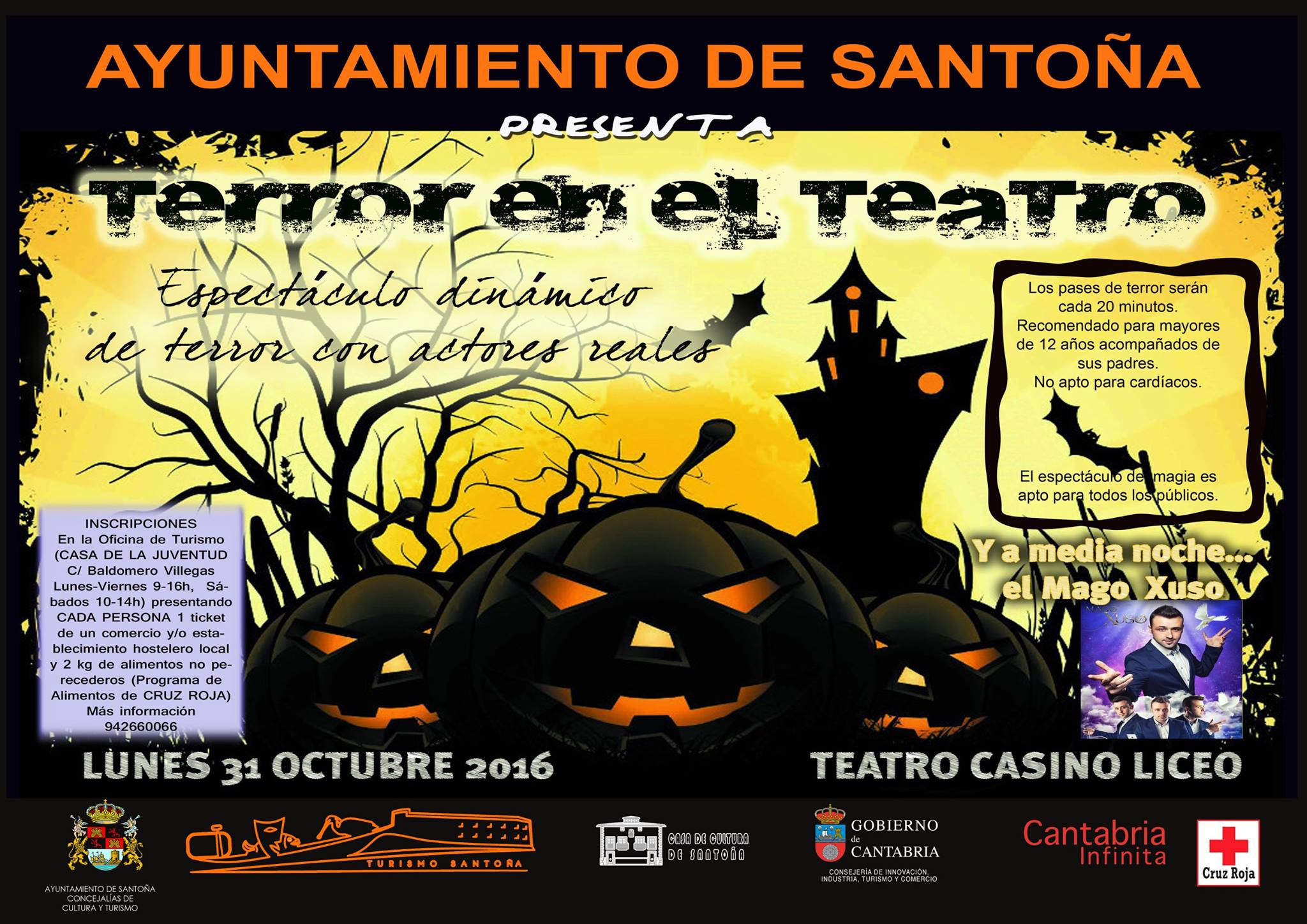 Terror en el teatro y magia en el Teatro Casino Liceo de Santoña