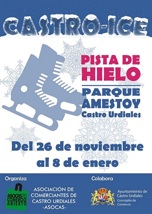 Pista de hielo en el Parque Amestoy de Castro Urdiales